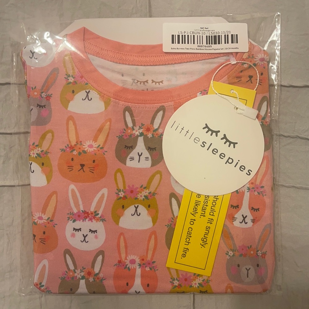 Little Sleepies Boho bunnies 2pc set